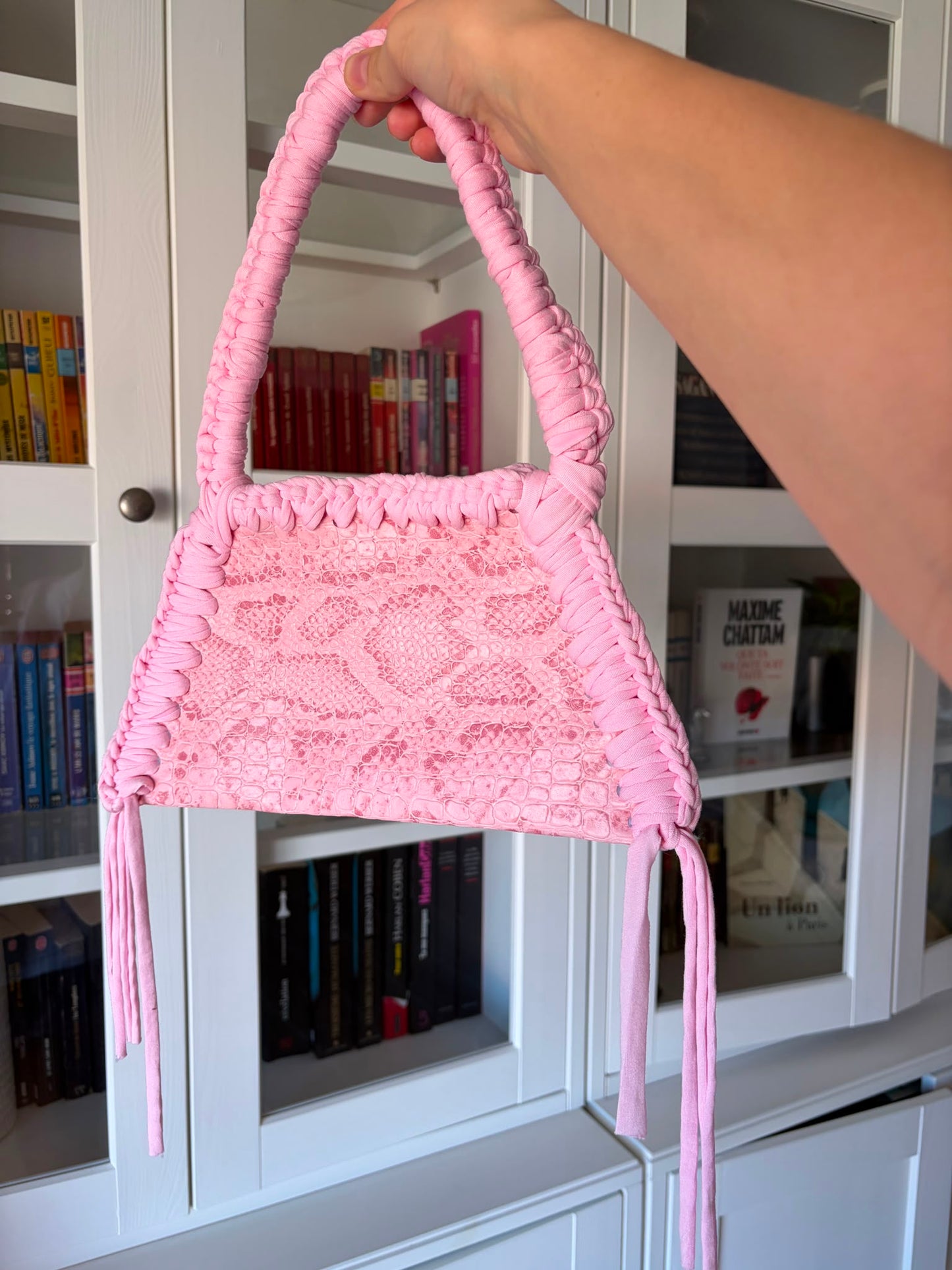 Sac Crochet - Rose Croco