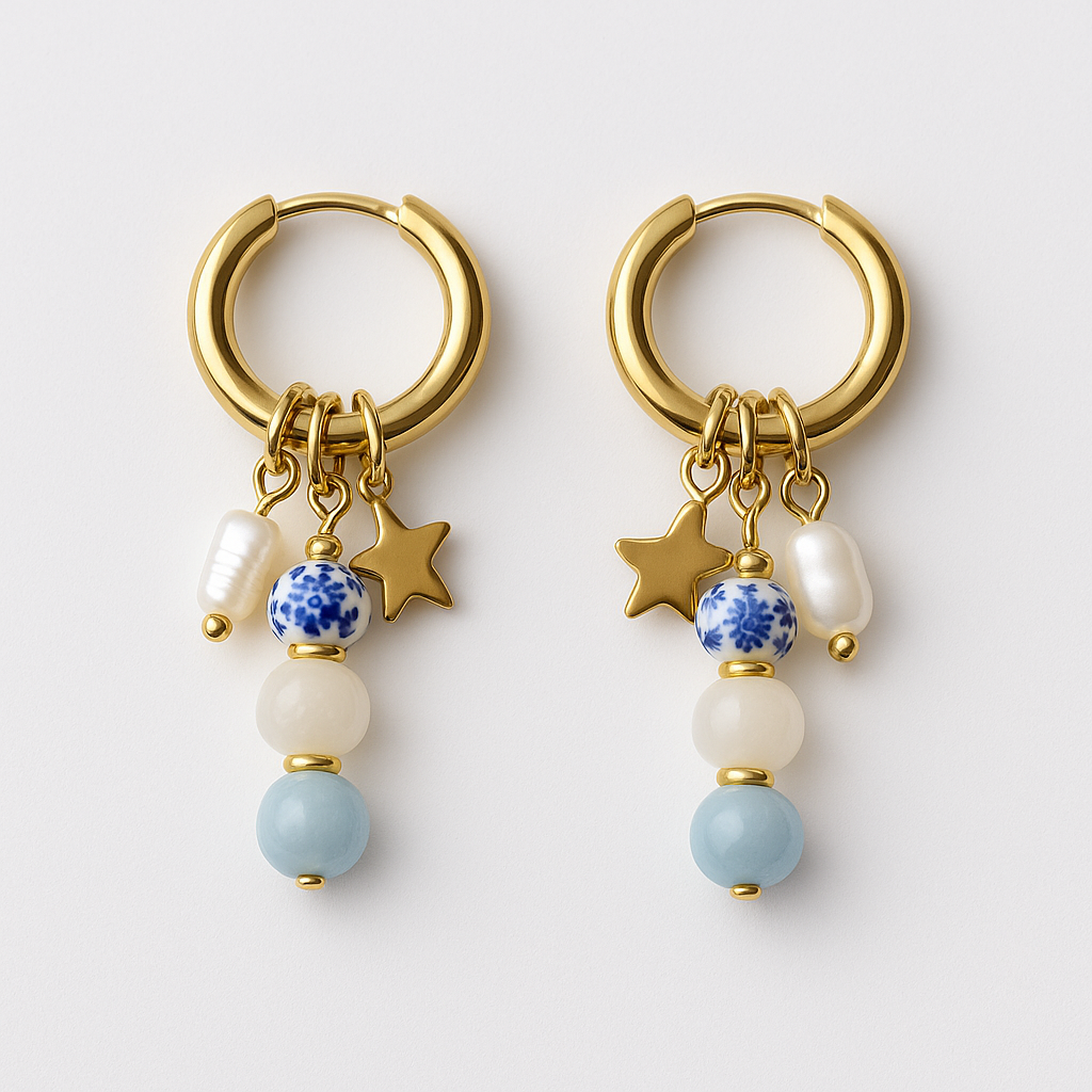 Boucles d'oreilles - Mélodie Bleu