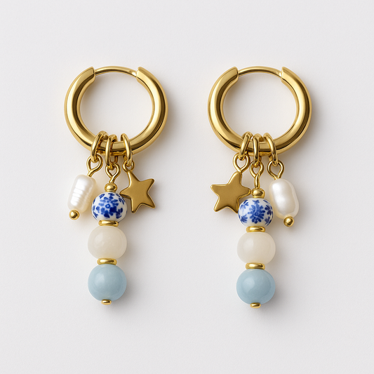 Boucles d'oreilles - Mélodie Bleu