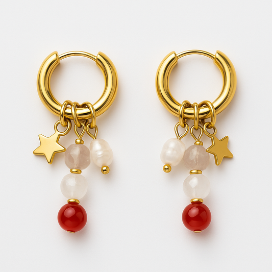 Boucles d'oreilles - Mélodie d'enfance Rouge