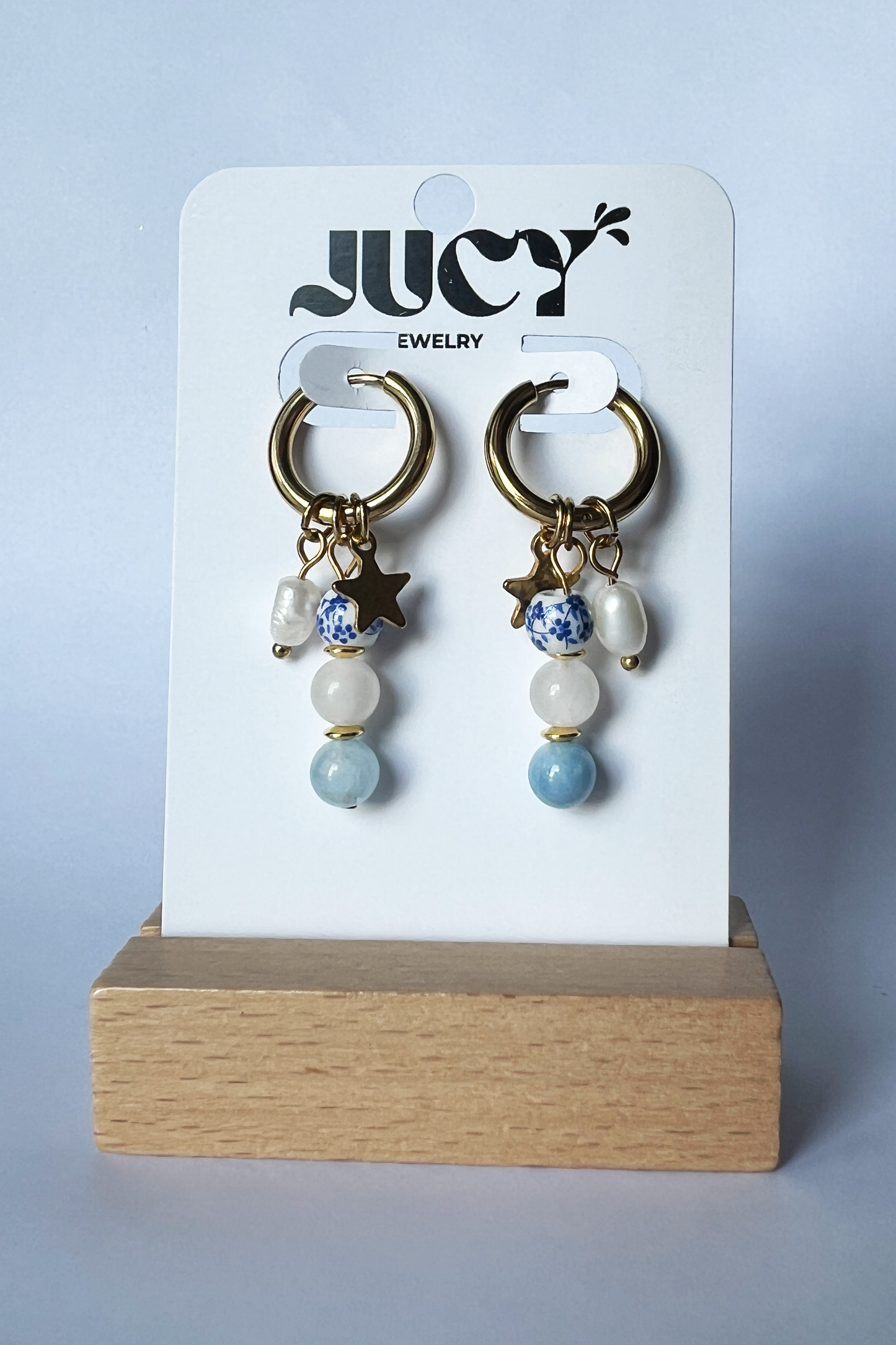 Boucles d'oreilles - Mélodie Bleu