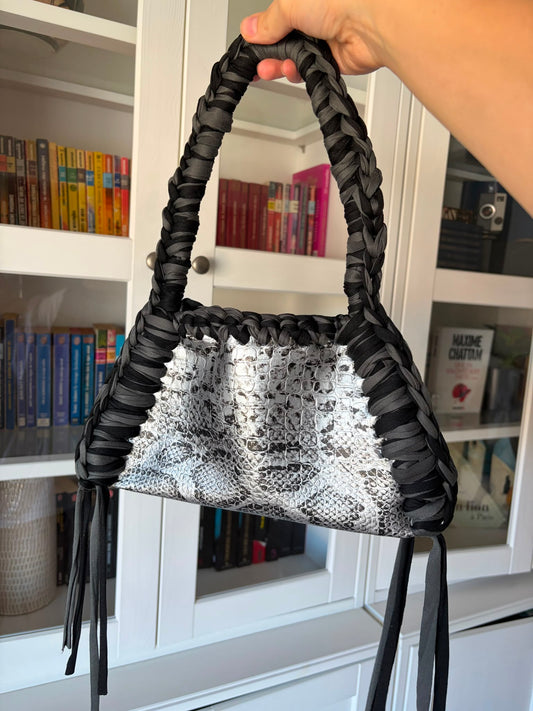 Sac Crochet - Argent Croco