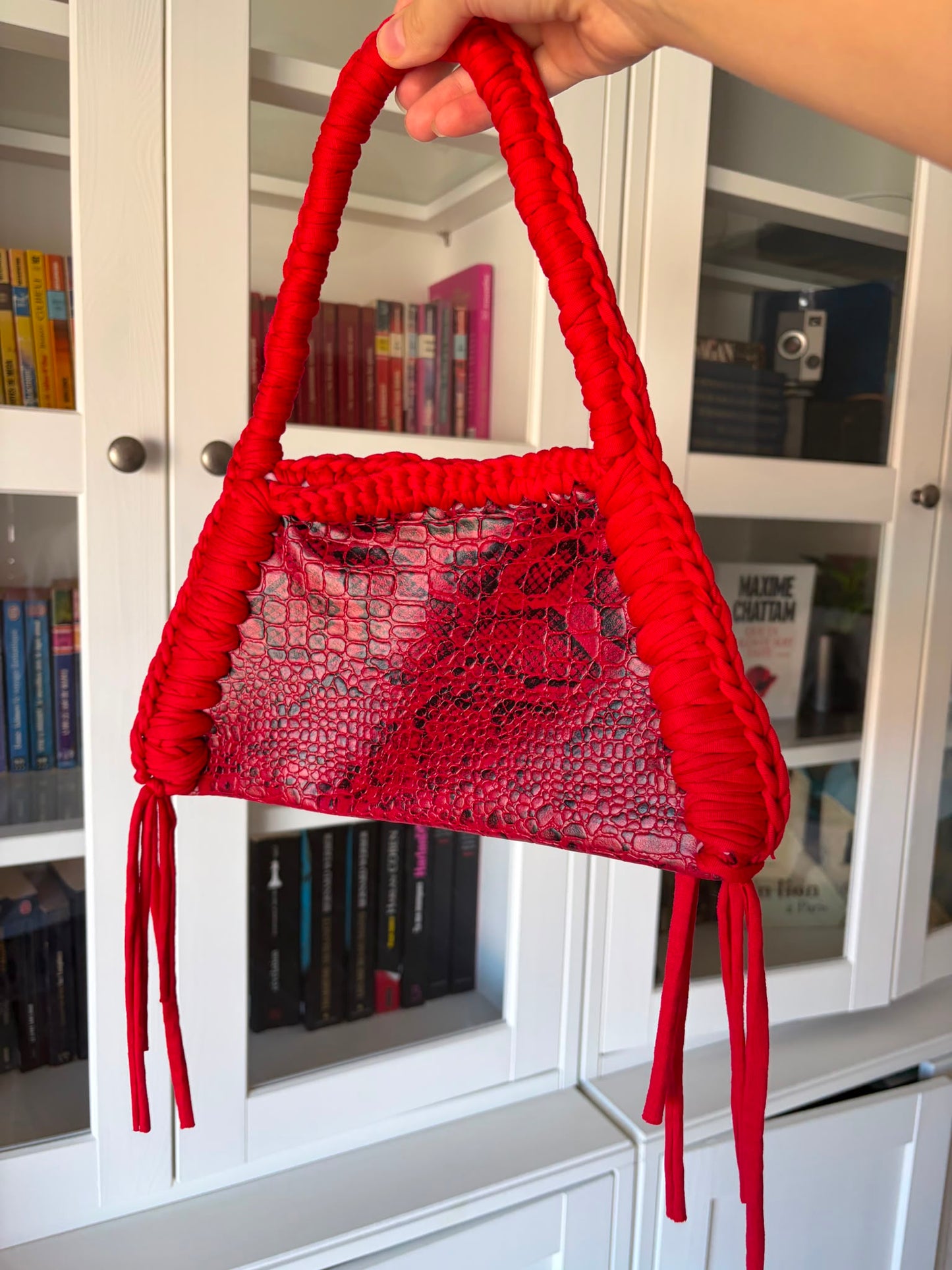 Sac Crochet - Rouge Croco